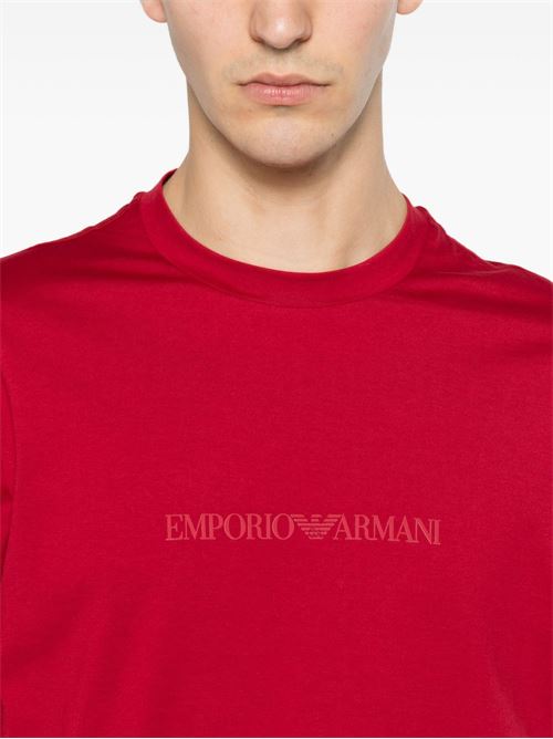 T-shirt uomo Emporio Armani rossa in jersey di cotone Pima EMPORIO ARMANI | EM004583AF13669M5150